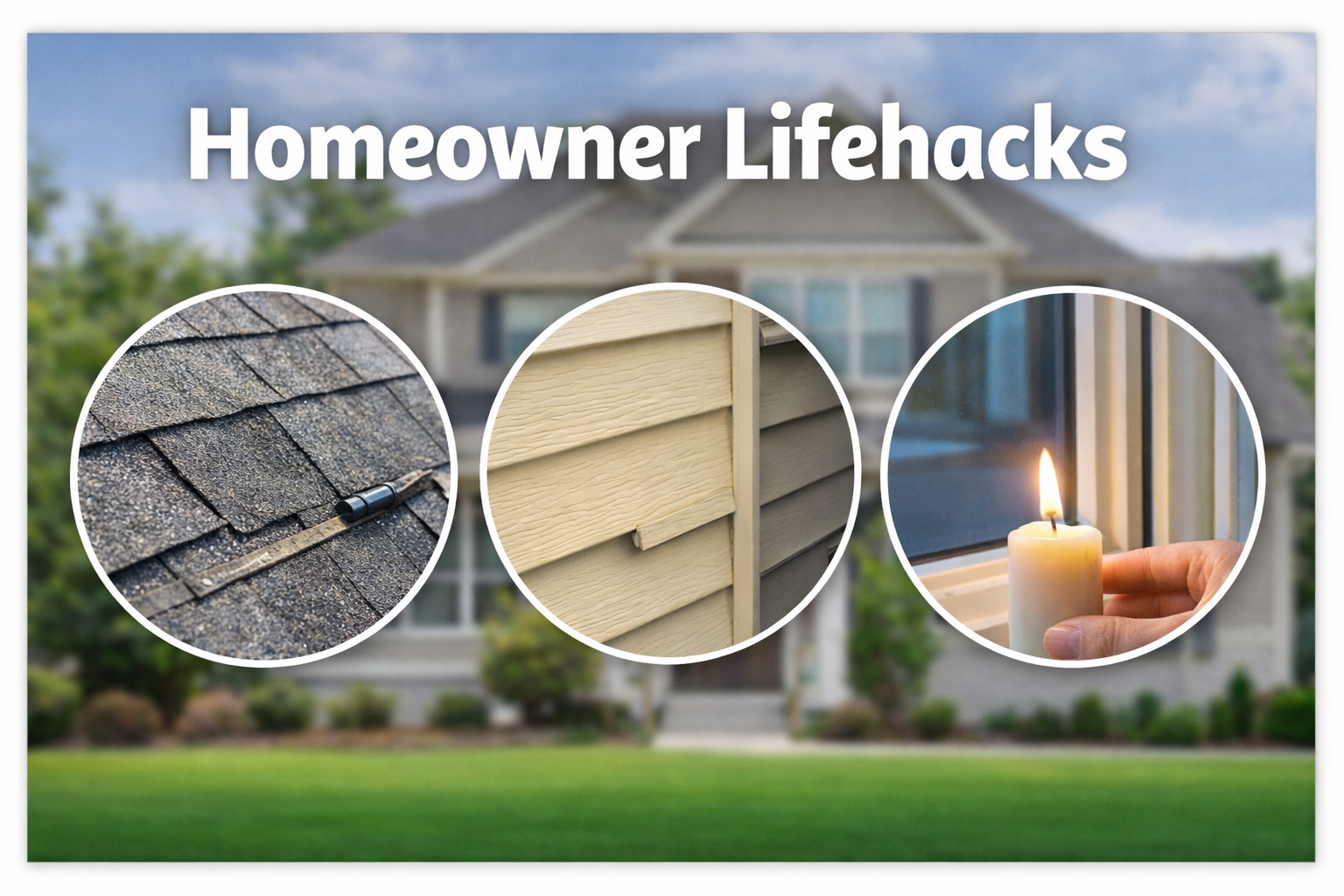 Homeowner lifehacks for roof siding and windows